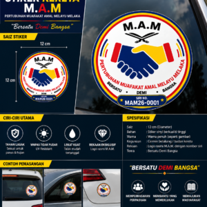 ๐ Stiker Kereta M.A.M.